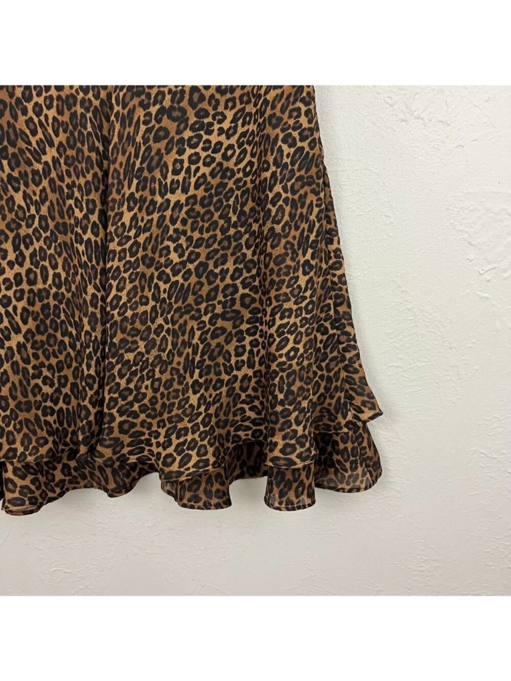 leopard animal print mcbling mob wife midi skirt